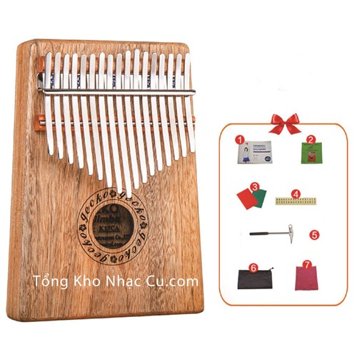 Đàn Kalimba Gecko 17 Phím K17CA (Gỗ Long Não - Mbira Thumb Finger Piano 17 Keys)